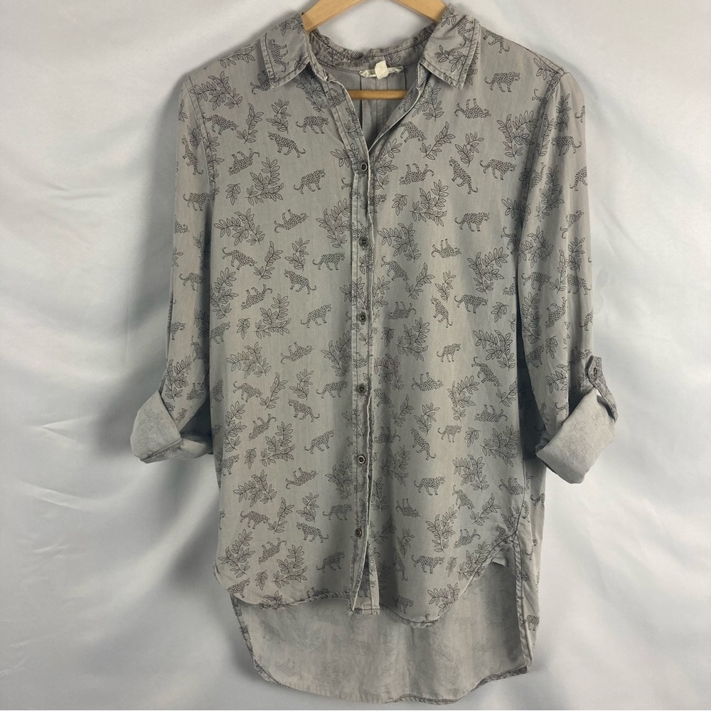 Jane and Delancey Leopard Button Down Shirt